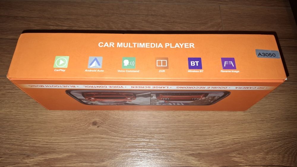 Видеорегистратор  тип огледало CarPlay/Android Auto