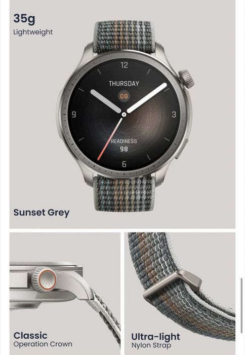 Смарт часовник Amazfit Balance Sunset, 46mm, Grey