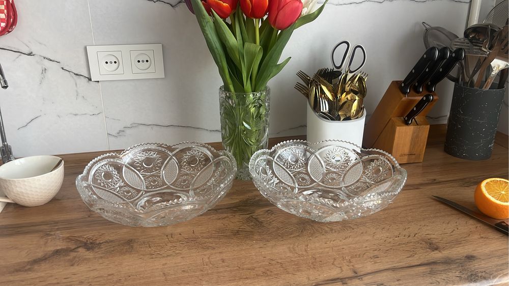 Хрустальная посуда фруктовница