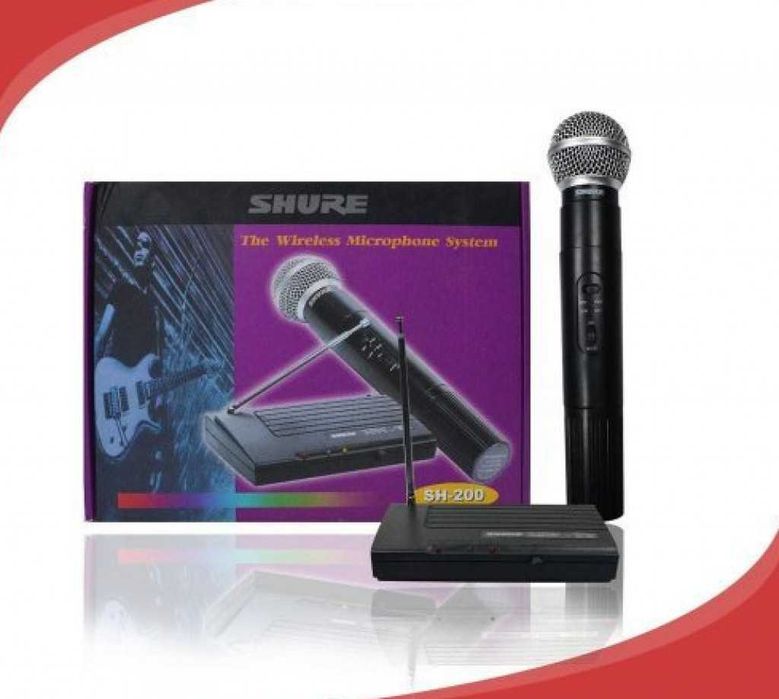 Професионален безжичен микрофон с приемник,SH-200/ГАРАНЦИЯ 12М