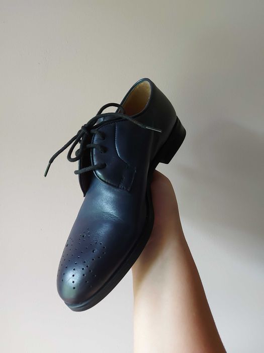 Pantofi din piele naturală cu șiret Anna Cori