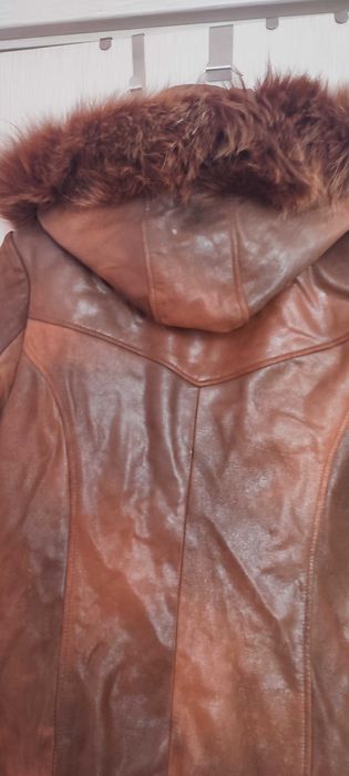 Дамско яке с лазерна обработка от ест.кожа.