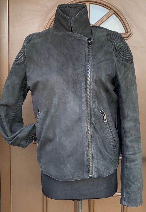 WHYRED Superba Geaca Fashion/Chic Runway Piele Gri Original Suedia