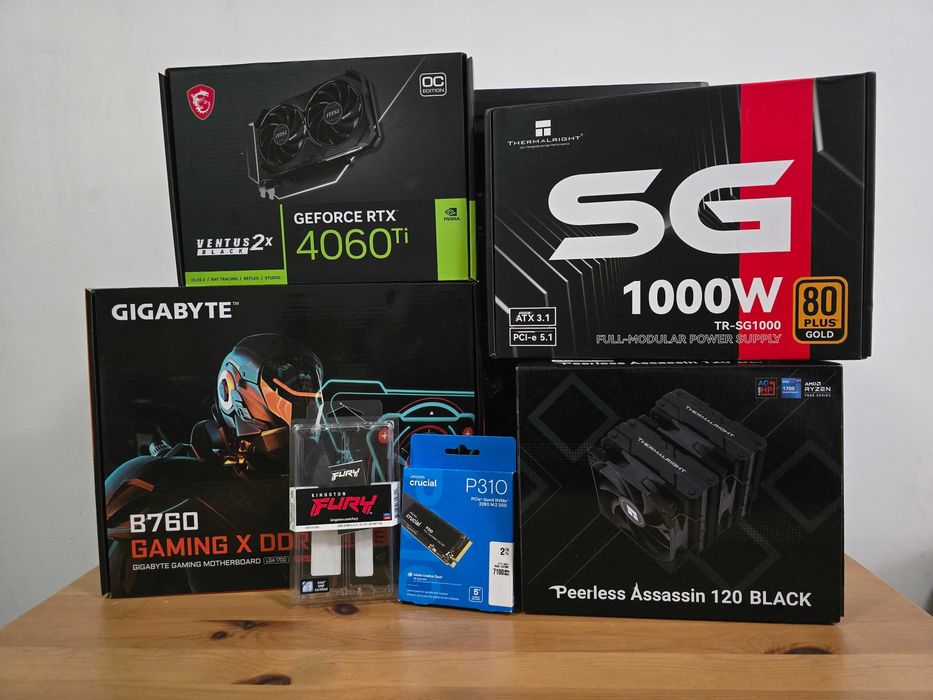 НОВ - RTX 4060 Ti 16GB, i5-14400, 32GB RAM, 2TB SSD, гейминг компютър gaming productivity pc