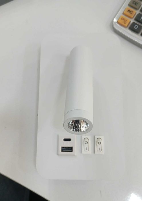 Aplica LED Neagră pentru Pat cu 2x USB | 13W | 3000K | MX-7700