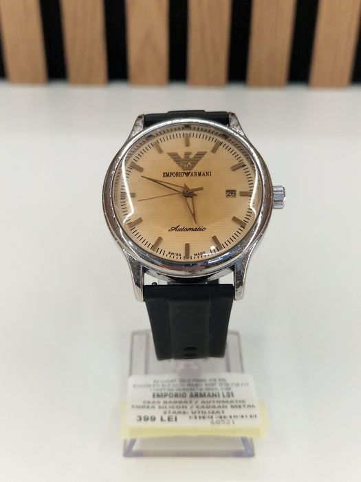 Emporio Armani L01 Automatic Curea Silicon Garanție!#60521