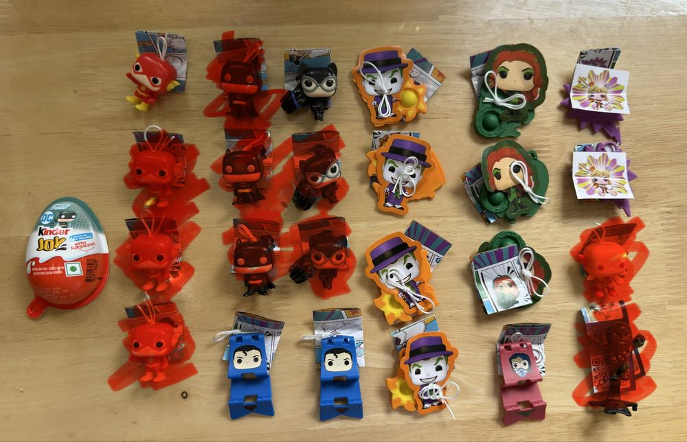 Kinder Joy Minecraft, Stranger Things, DC