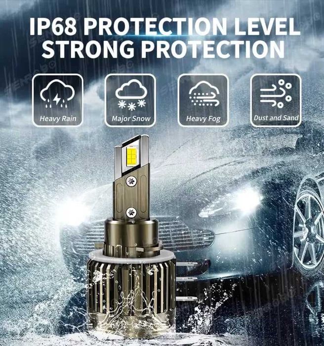 Мощни LED Крушки H15 Златна Серия – 100W – Перфектен Фокус  ГАРАНЦИЯ