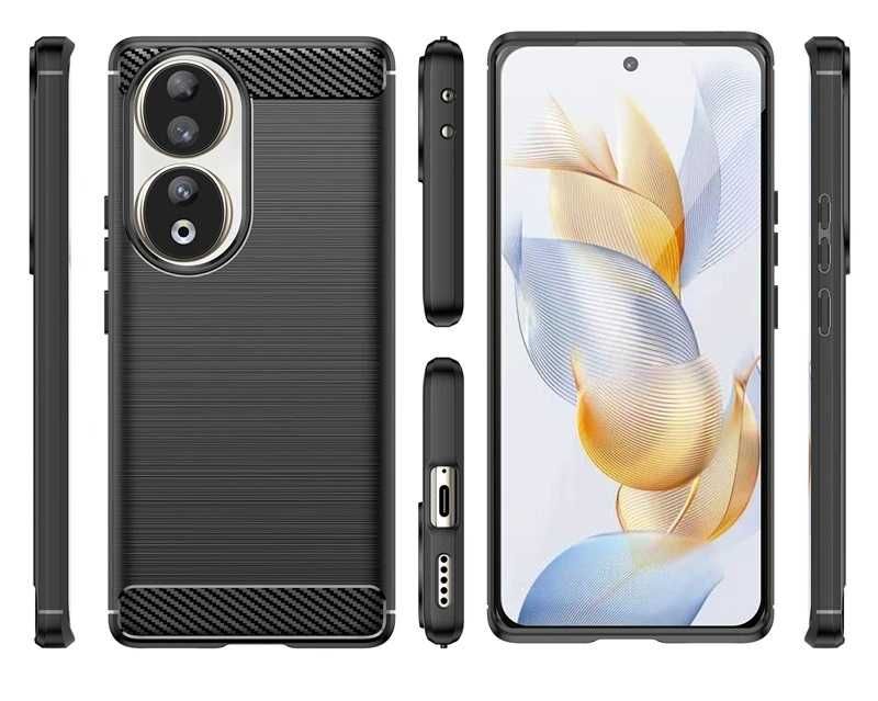 Honor 90 5G / Honor 90 Lite - Удароустойчив Кейс Гръб CARBON