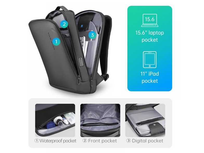 Rucsac Mark Ryden compatibil cu laptop 15.6" și tabletă 11"