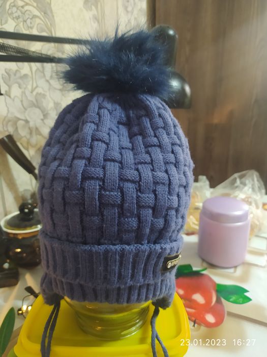 Шапка детская утепленная с шарфом
