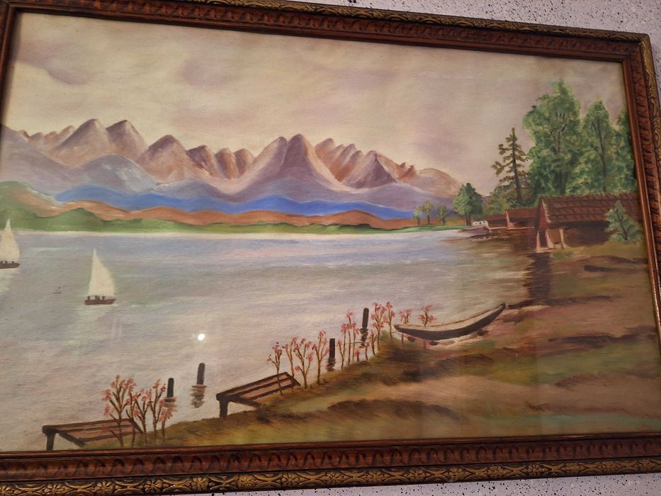 Tablou - 4 vechi, cu rama si sticla de protectie, dimen 50 x 80 cm