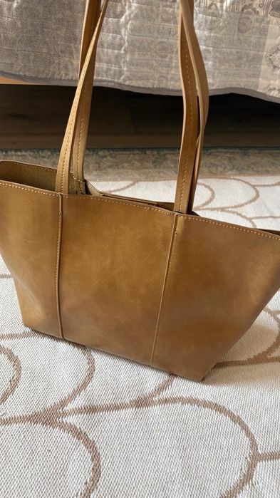 Кожаная сумка Mango