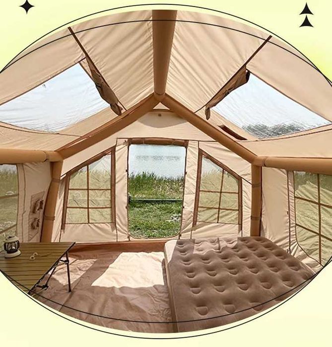 Cort gonflabil PROFESIONAL, camping, pescuit, aventura, 14 mp,