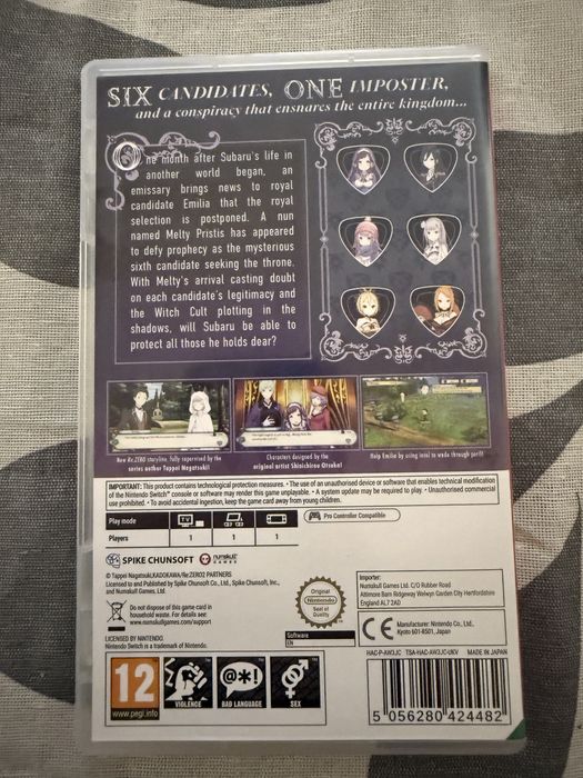 Игра за Nintendo Switch Re:ZERO The Prophecy of the Throne