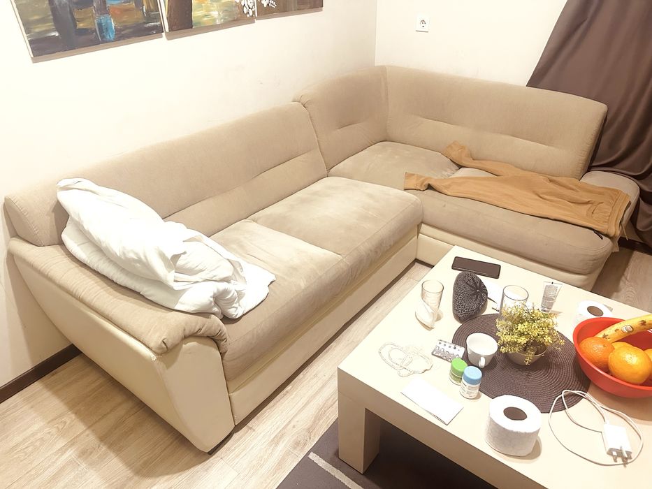 Ъглов разтегателен диван