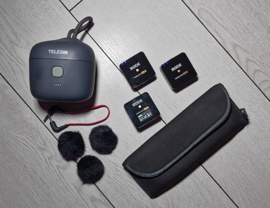 Rode Wireless GO II + Зарядный блок Telesin (4000 mAh)