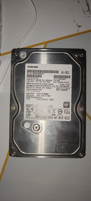 HDD Toshiba 500GB 3шт