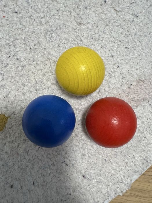 Дървен комплект Eichhorn - Къщичка, с 3 топчета