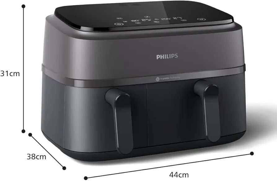 Фритюрник  Philips Dual Basket 3000- 2750W,9л,2 кошници, 8 програми