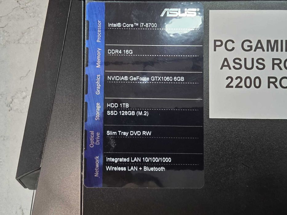 PC GAMING ASUS ROG / I7 / 16GB DDR4 / GTX 1060 6GB *Krom Amanet*