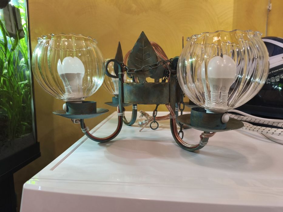 Ofertă Garantat Lustră Led fier forjat prind. lanț