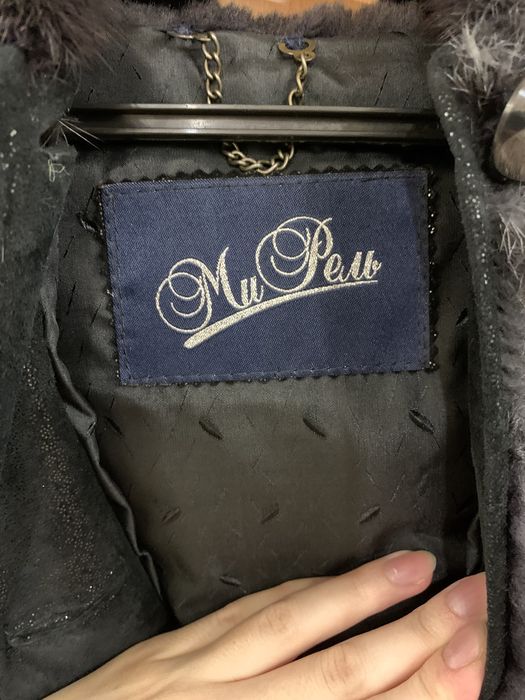 Шуба мутон (овчина) черная