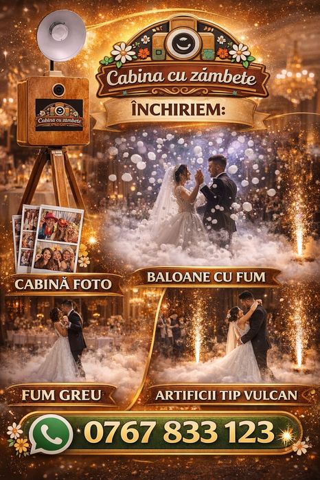 Cabina cu Zâmbete – Închiriere Cabină Foto pentru Evenimente