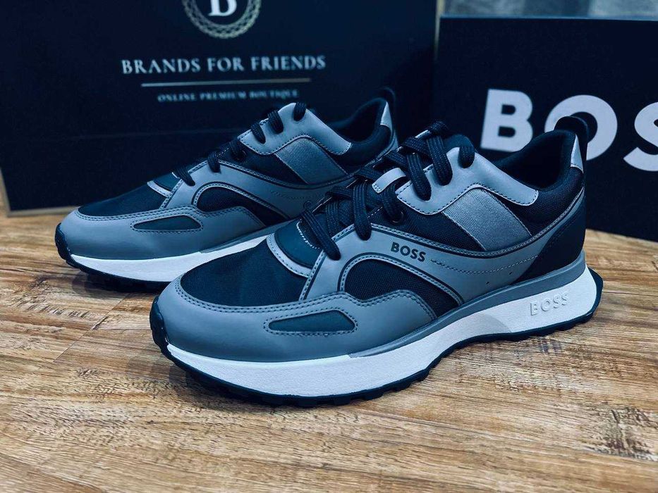 BOSS мужские кроссовки цвет серый РАЗМЕР 41,44,45
