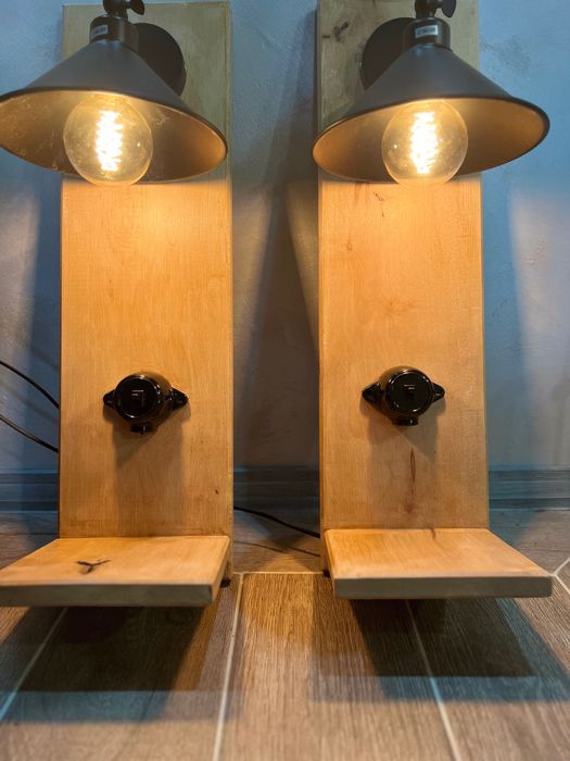 Уникални дървени нощни лампи