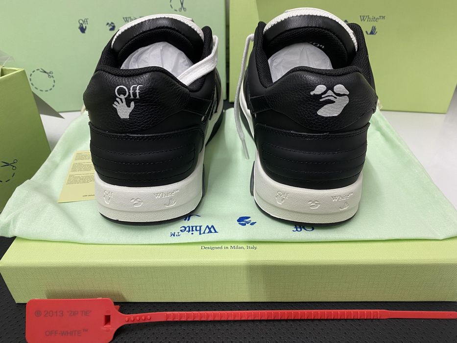 OFF WHITE Out Of Office Low Tops White Black White