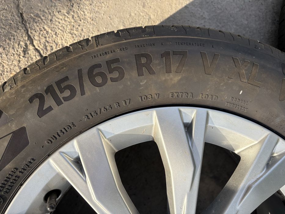 Алуминиеви джанти за VW с летни гуми 17-ки