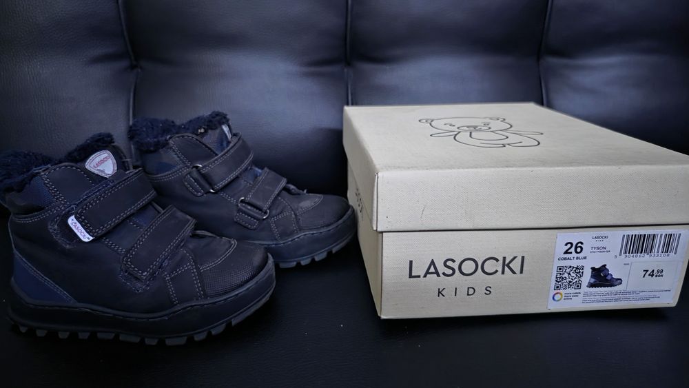 Зимни детски боти Lasocki Kids, Естествена кожа, Размер 26 – Запазени!