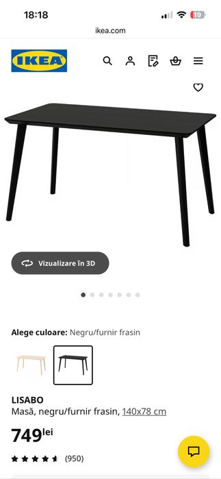 Masa Lisabo Ikea