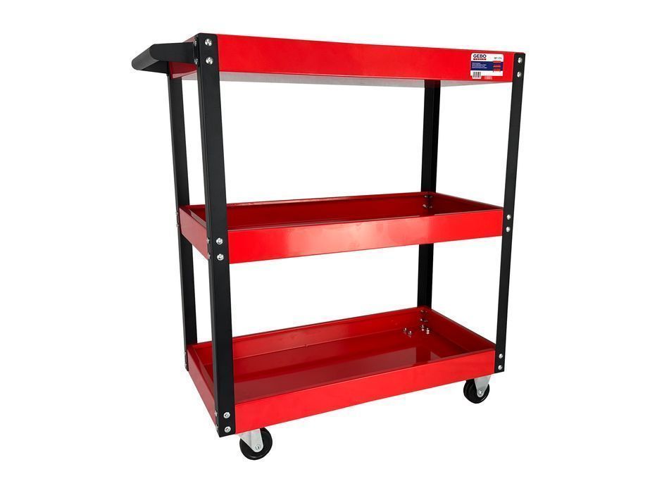 Carucior mobil metalic cu 3 rafturi gebo tools