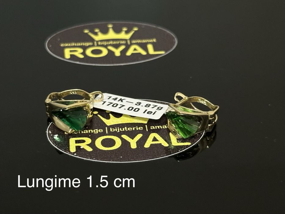 Bijuteria Royal: Cercei aur 14k/3.87 gr