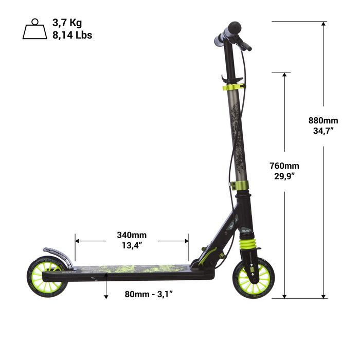 Trotinetă Mid 5 negru copii - SENIOR - (SecondHand) Decathlon