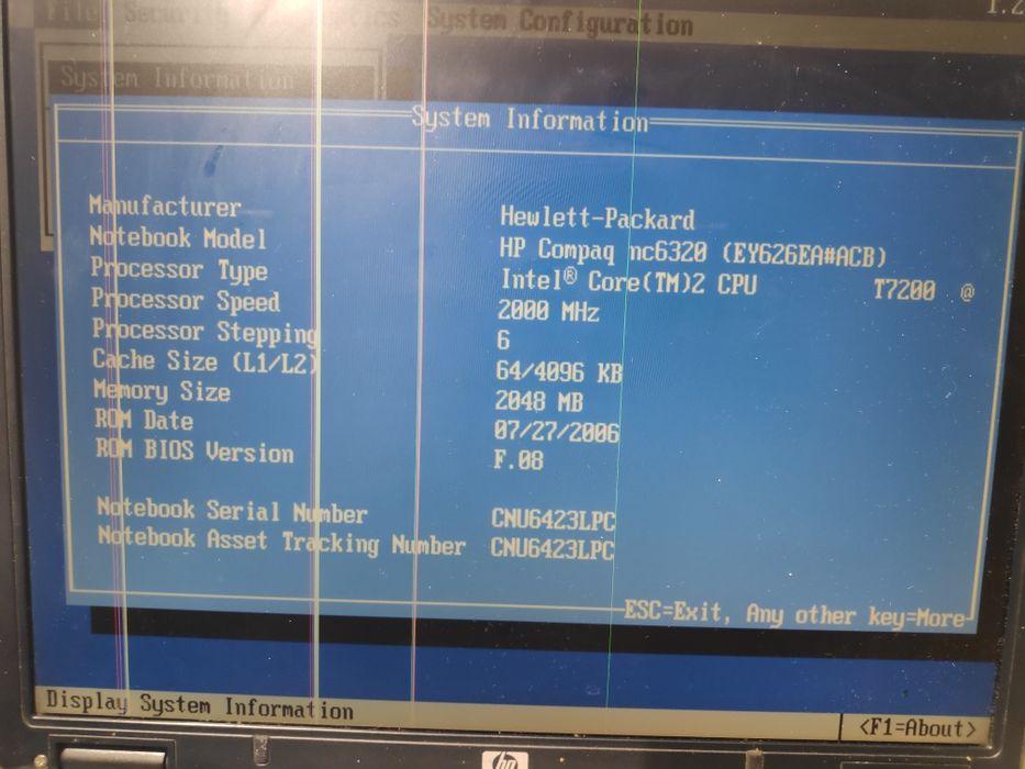 НР nc6320, из 2006 года