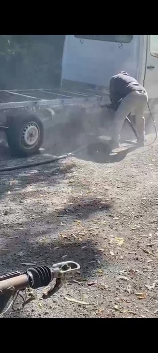 Sablaj cu nisip caroserie șasiu lemne
