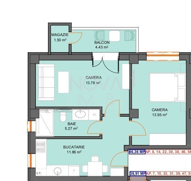 Apartament - 2 camere - Str. Doamna Stanca