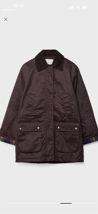 Stradivarius НОВ Сезон  промазана парка S размер овърсайз