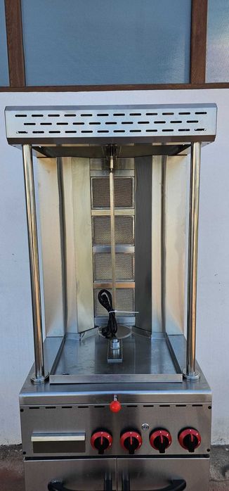 REDUCERE Aparat shaorma gaz 4 arzatoare cu dulap- Transport Gratuit