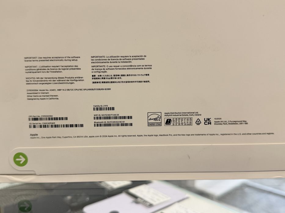 Apple MacBook 14.2" M4 16C GPU 48GB Ram 512SSD