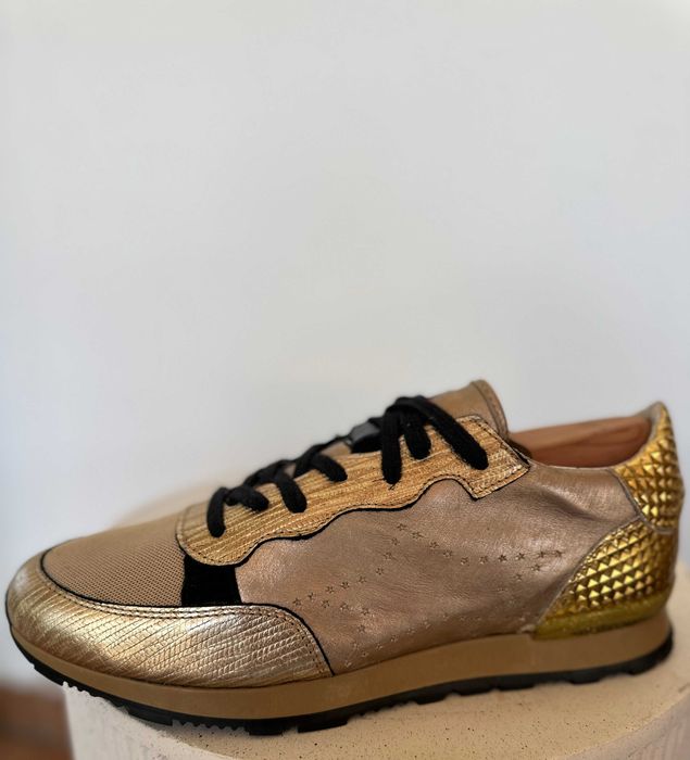 Adidași Ishikawa Metallic Gold Leather Hand Made Mărimea 44