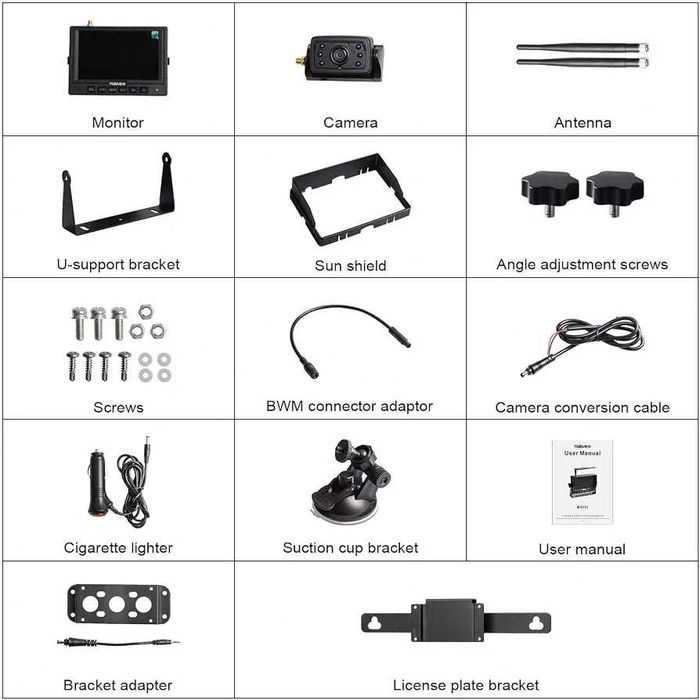 Чисто нова безжична система камера за задно виждане Haloview MC5111 5” 720P HD IP69K DVR за кемпер каравана камион