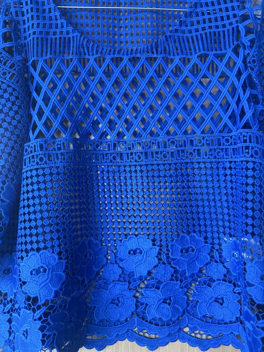 Синя блуза тип мрежа