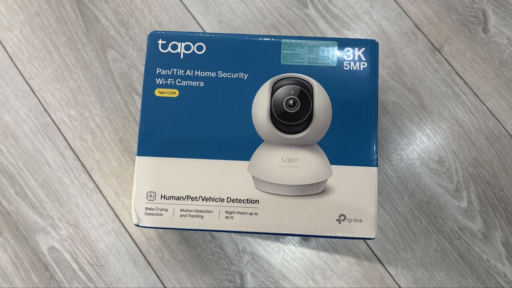 Смарт камера TP-Link - Tapo C200, 360°, бяла