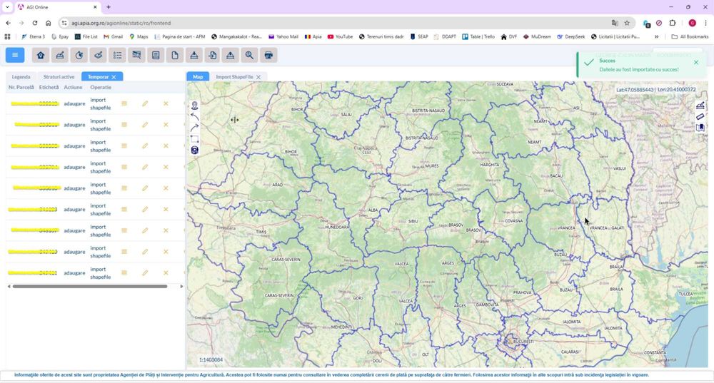 [TOATĂ ȚARA] Servicii APIA 2026: Fișiere Shape, KMZ & Registre ONLINE