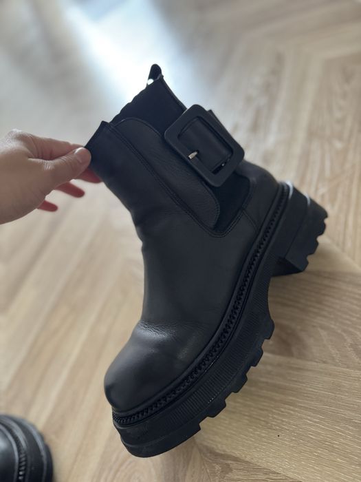 Ботинки кожаные зимние
