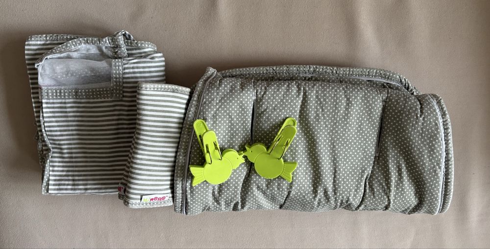 Minene облегалка за количка с протектори за колани и сенник